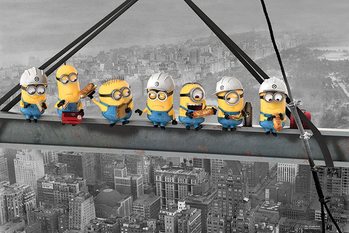 Плакат Despicable Me - Minions Lunch on a Skyscraper
