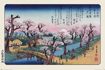 Плакат Hiroshige - Mount Fuji Koganei Bridge