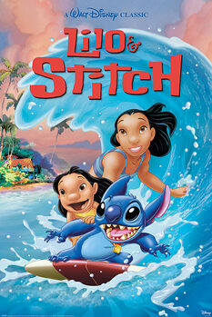 Плакат Lilo & Stitch - Wave Surf
