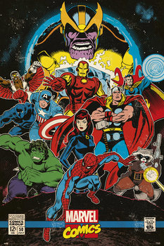 Плакат Marvel Comics - Infinity Retro