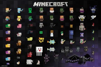 Плакат Minecraft - Pixel Sprites
