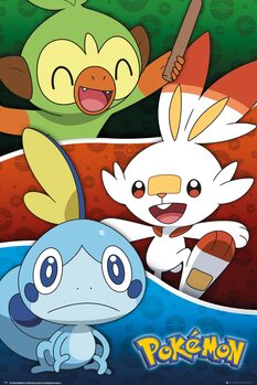 Плакат Pokemon - Galar Starters
