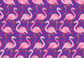 Flamingo Pattern Фотошпалери