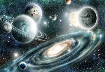 Planets In Space Фотошпалери