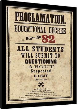 Рамкиран плакат Harry Potter - Educational Decree No. 82