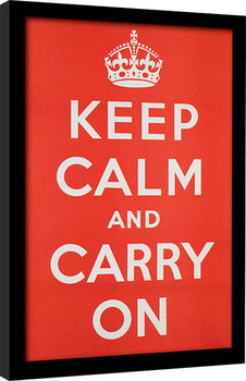 Рамкиран плакат Keep Calm and Carry On