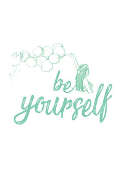 художествена фотография Be yourself - Blue