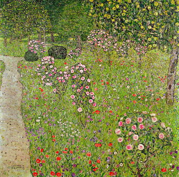 Orchard with roses Художествено Изкуство