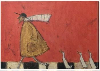 Quadro su tela Sam Toft - Crossing with Ducks