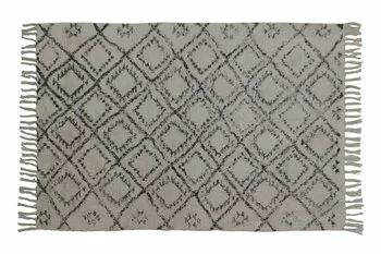 Teppich Boyaka - Black-White Rhombus Print Textil