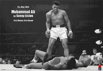 Póster 3D enmarcado Muhammad Ali - montage
