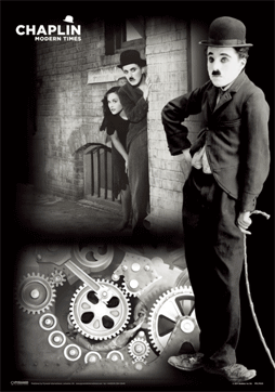 Poster 3D incorniciato Charlie Chaplin - times