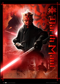 Póster 3D enmarcado STAR WARS - darth maul