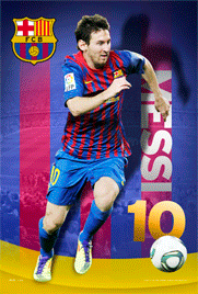 Poster 3D incorniciato Barcelona - Messi 11/12