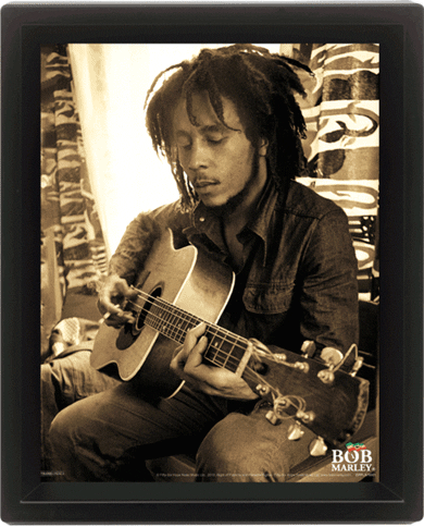 BOB MARLEY - sitting Poster 3D înrămat