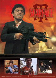 Póster 3D enmarcado SCARFACE