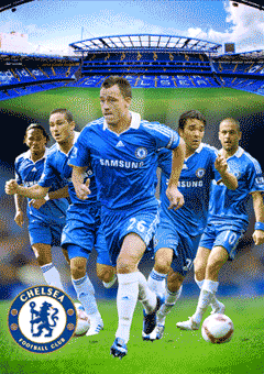 Poster 3D incorniciato CHELSEA - players 3D