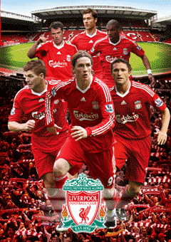 Póster 3D enmarcado LIVERPOOL - players 3D