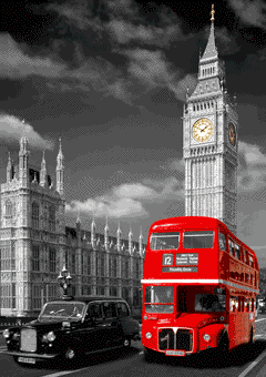 Gerahmtes 3D-Poster LONDON - big ben