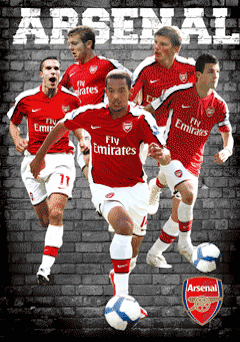 Poster 3D incorniciato ARSENAL - players 09/10