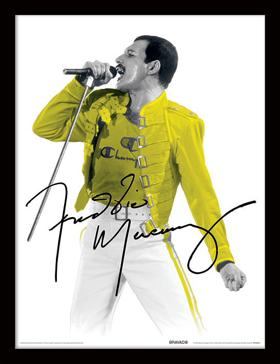 Freddie Mercury Yellow Jacket Ramkiran Plakat Kupete Naj Posters Bg