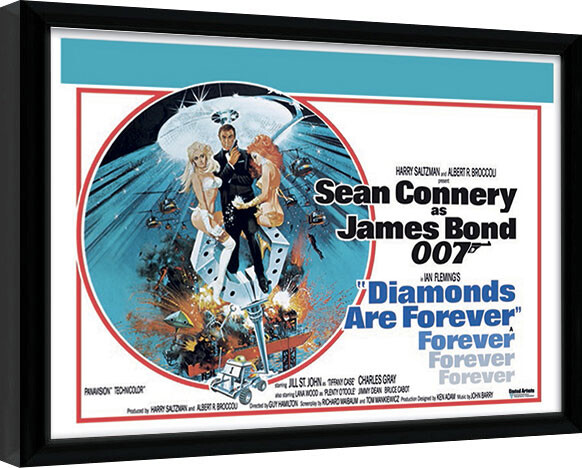 Ingelijste poster James Bond - Diamonds are Forever 1