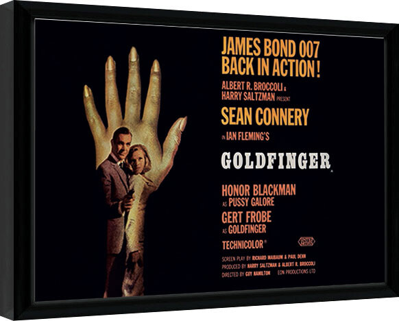 Gerahmte Poster James Bond - Goldfinger - One Sheet