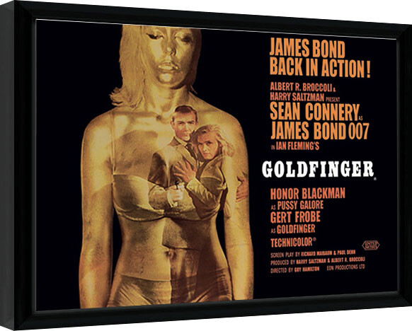 Gerahmte Poster James Bond - Goldfinger - Projection