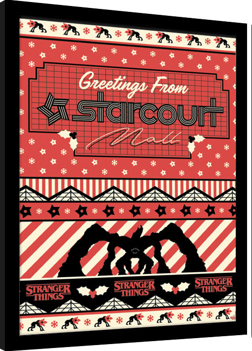 Innrammet plakat Stranger Things - Greetings From Starcourt Mall