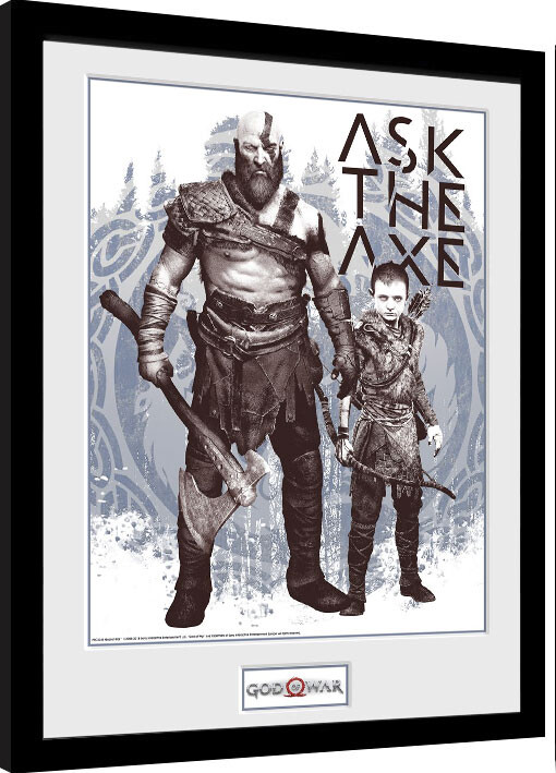 Ingelijste poster God Of War - Ask The Axe
