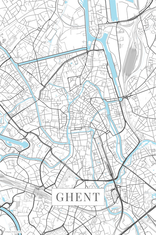 Plagát Ghent white