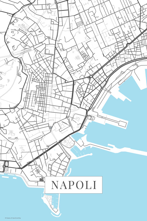 Poster Napoli white