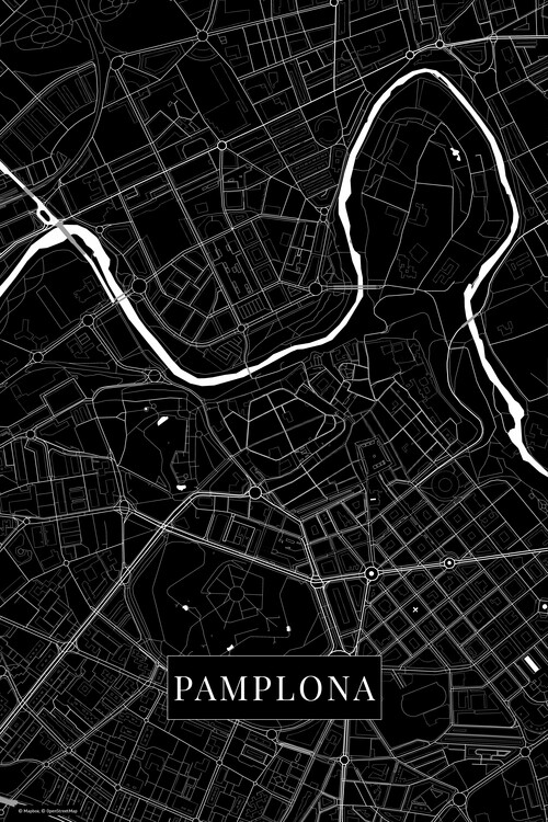 Canvastavla Pamplona black
