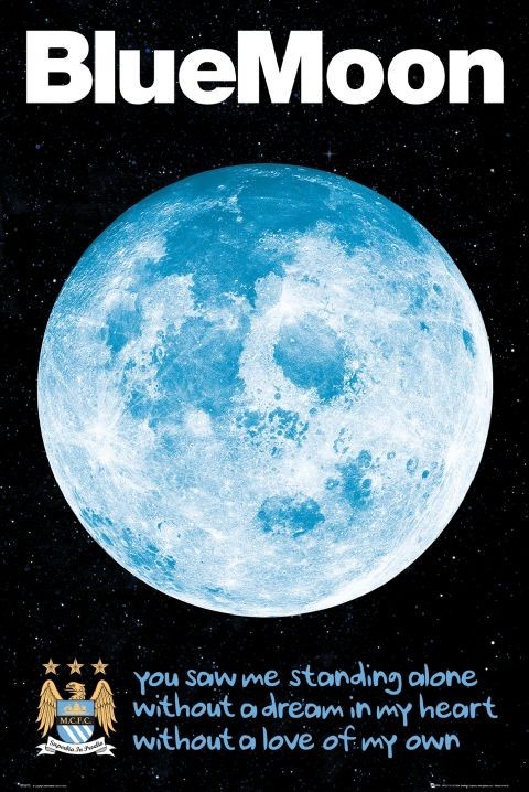 Poster Manchester City - blue moon