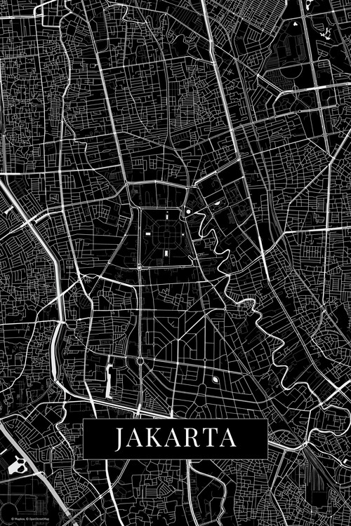 Plakát Jakarta black