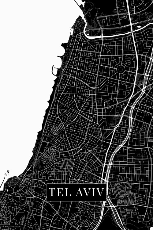 Poster Tel Aviv black