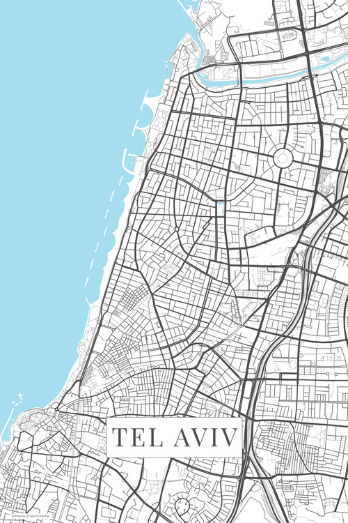 Poster Tel Aviv white