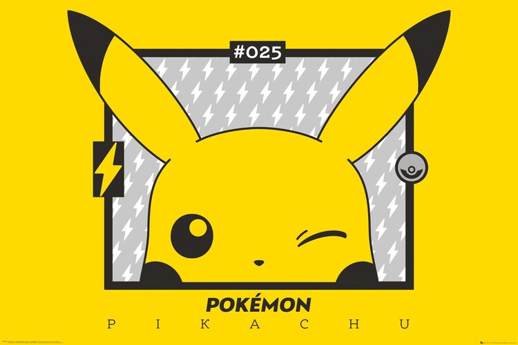 Plakát, Obraz - Pokemon - Pikachu wink, 91.5x61 cm