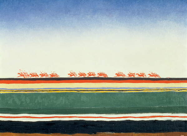 Malevich, Kazimir Severinovich - Obrazová reprodukce Red Cavalry, (40 x 30 cm)