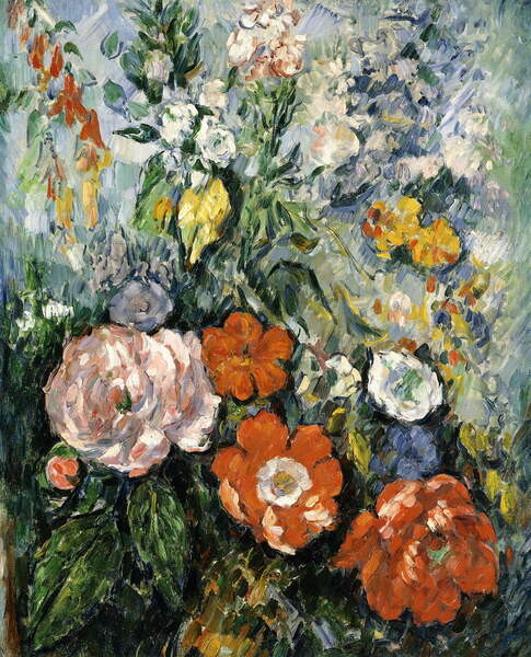 Obrazová reprodukce Bouquet of Flowers, Cezanne, Paul, 35x40 cm