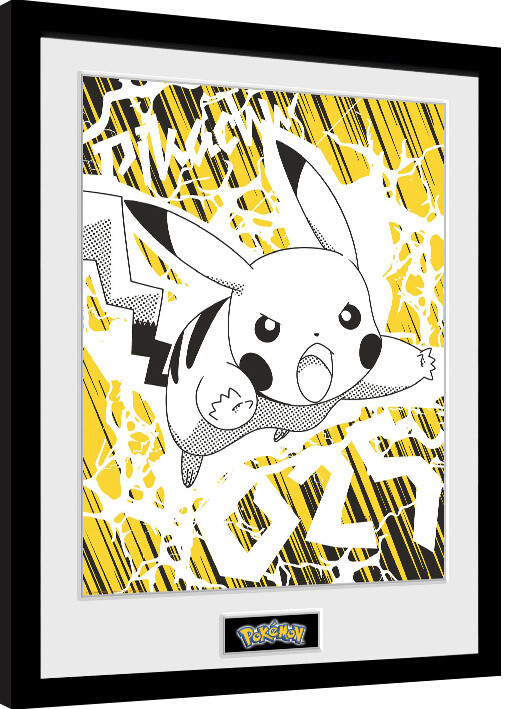 Gerahmte Poster Pokemon - Pikachu Bolt 25
