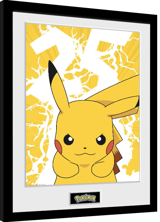 Ingelijste poster Pokemon - Pikachu Lightning 25