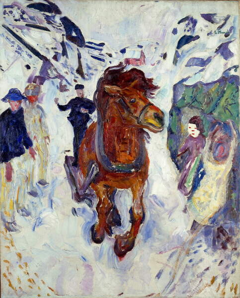 Plakát, Obraz - Horse Gallop, Munch, Edvard, 30 × 40 cm