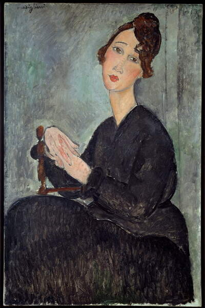 Obrazová reprodukce Portrait of Dedie (Odette Hayden), Modigliani, Amedeo, 26.7x40 cm