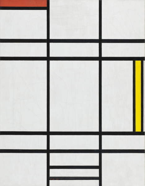 Levně Plakát, Obraz - Composition in White, Mondrian, Piet, 30 × 40 cm