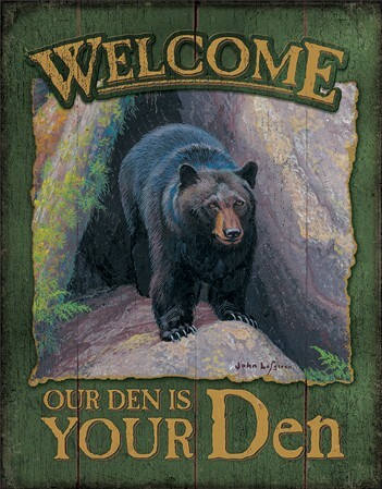 Metallschild Welcome to Your Den