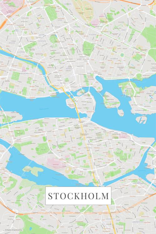Poster Stockholm color