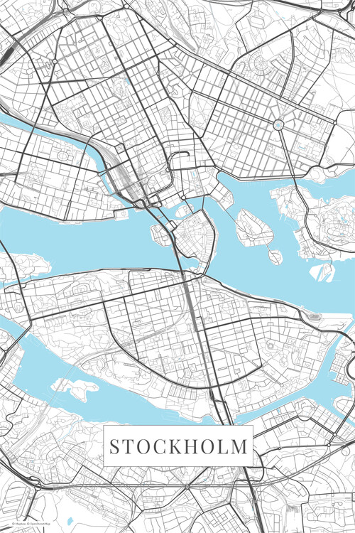 Plakat Stockholm white