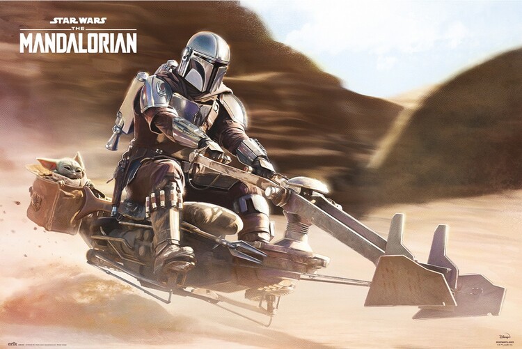 Poster Star Wars: The Mandalorian - Speeder Bike