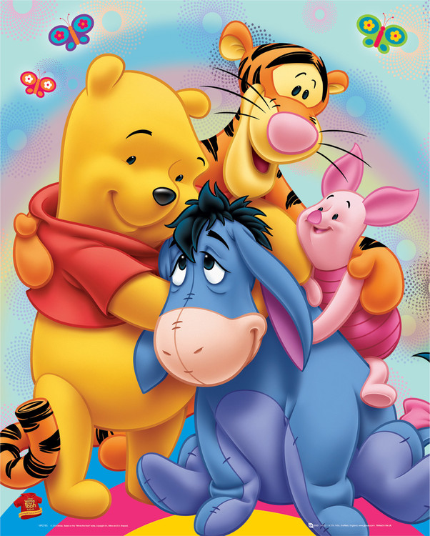 Plakát MEDVÍDEK PÚ - rainbow hug